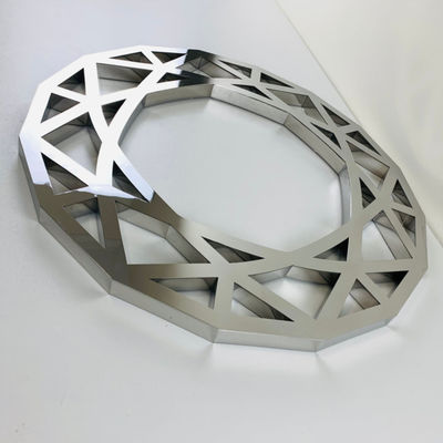 Sinal de prata FrontLit retroiluminado da letra do espelho 3D da parte dianteira da loja de Customzied