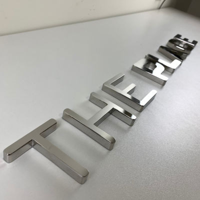 Sinal de prata FrontLit retroiluminado da letra do espelho 3D da parte dianteira da loja de Customzied