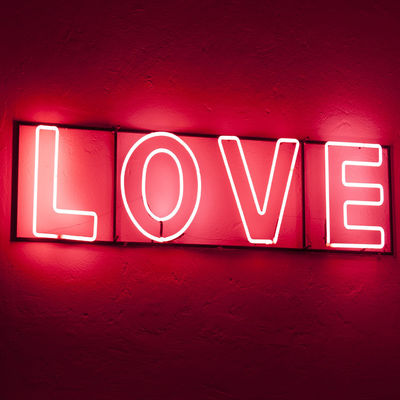 amor Highspan do casamento das letras de 8-10mm Dia Tube Light Up Neon