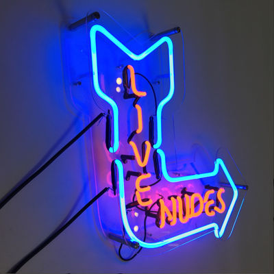 Montagem da parede da propaganda exterior 60x45cm de Live Nudes Acrylic Neon Sign