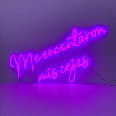 Fixado na parede flexível roxo do sinal de néon do diodo emissor de luz iluminado 51200 horas