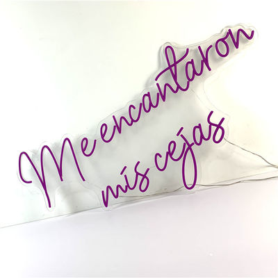 Fixado na parede flexível roxo do sinal de néon do diodo emissor de luz iluminado 51200 horas