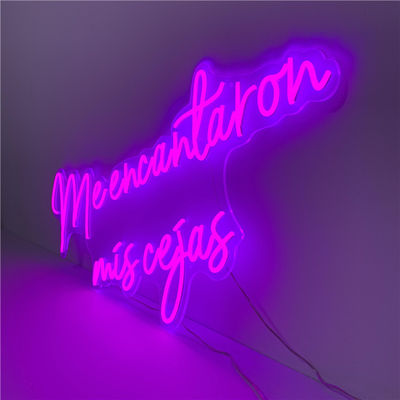 Fixado na parede flexível roxo do sinal de néon do diodo emissor de luz iluminado 51200 horas