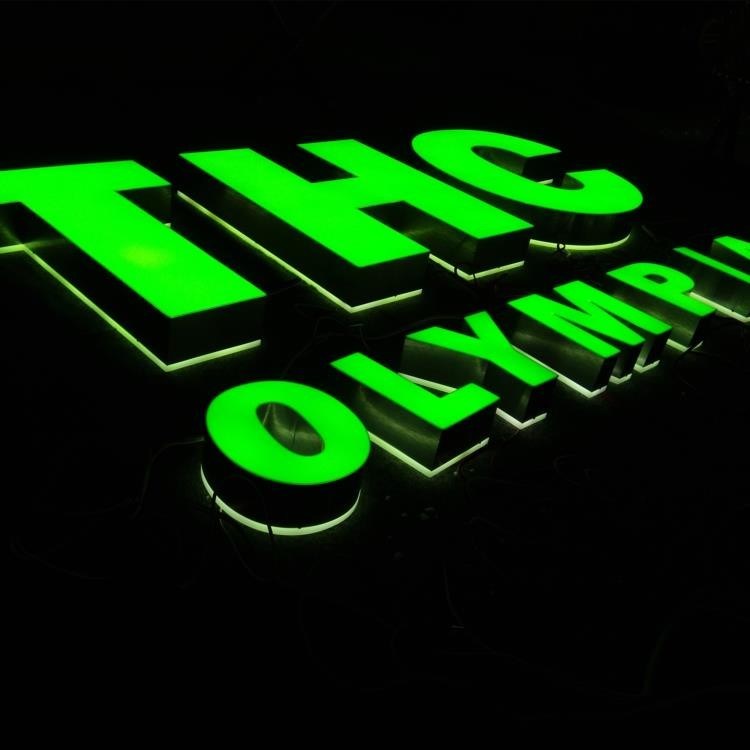 000 Horas de Vida Útil Placa de LED para Letras Caixa Alta Luminosidade Durável Resistente às Intempéries Display Comercial Publicitário