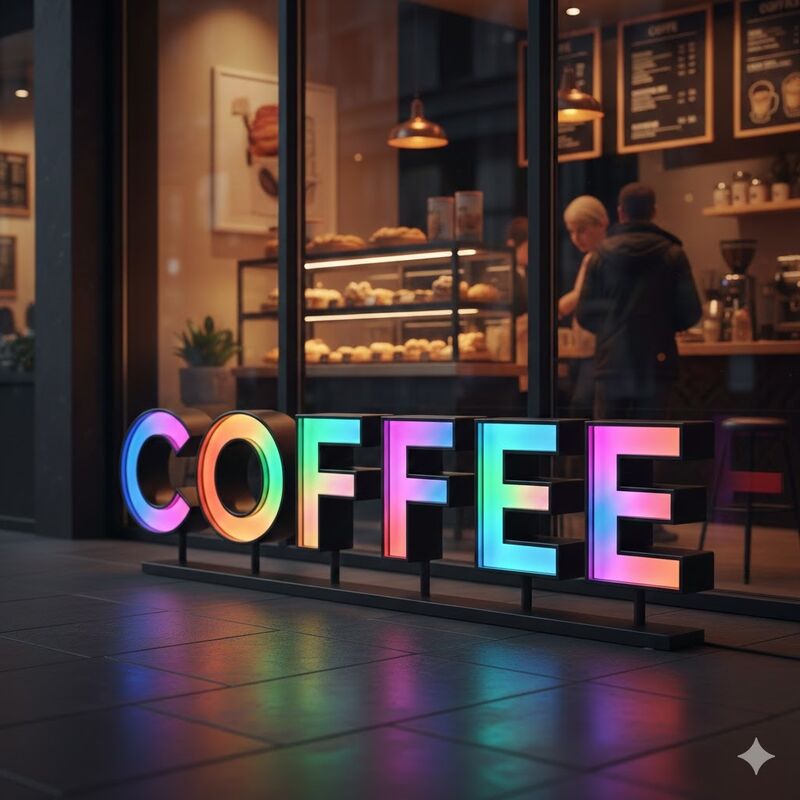 000 horas de vida útil LED sinal de carta tipo sinal de carta canal perfeito para publicidade no varejo e soluções de sinalização